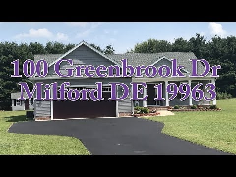 100 Greenbrook Dr, Milford, DE home video tour