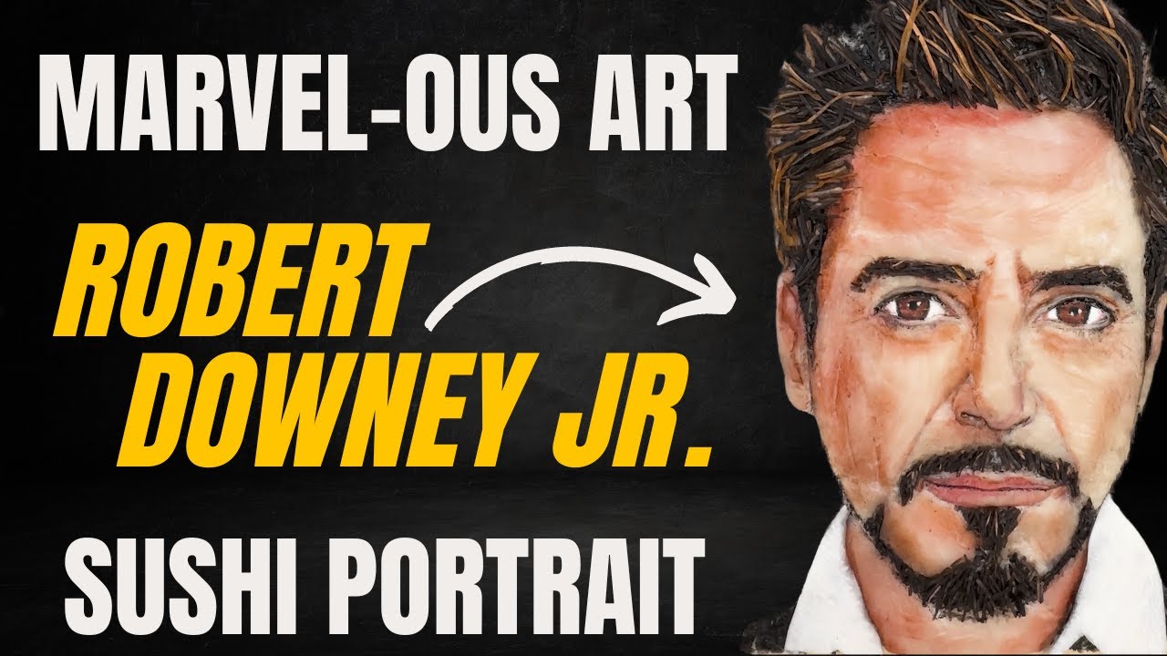 Marvelous Art: Robert Downey Jr.'s Sushi roll!@RobertDowneyJrOfficial #art #sushi #creative#marvel
