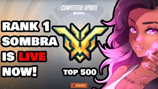 LIVE STREAM - OVERWATCH 2 RANK,  RANK 1 SOMBRA PLAYER.