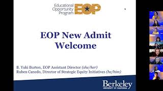 2021 EOP New Admit Welcome screenshot 2