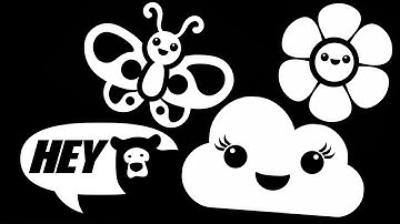 Hey Bear Sensory - Springtime Fun - Black and White Video - Fun Music and Visual Tracking
