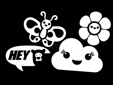 Hey Bear Sensory - Springtime Fun - Black And White Video - Fun Music And Visual Tracking