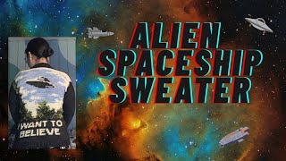 Alien Spaceship Sweater #crochet #aliens #spaceship