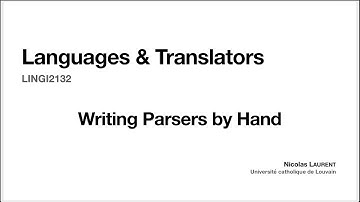 5. Writing Parsers By Hand