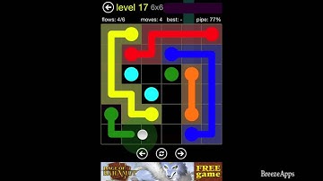 ‪Flow Free 6x6 level 17 (Regular Pack Easy)‬