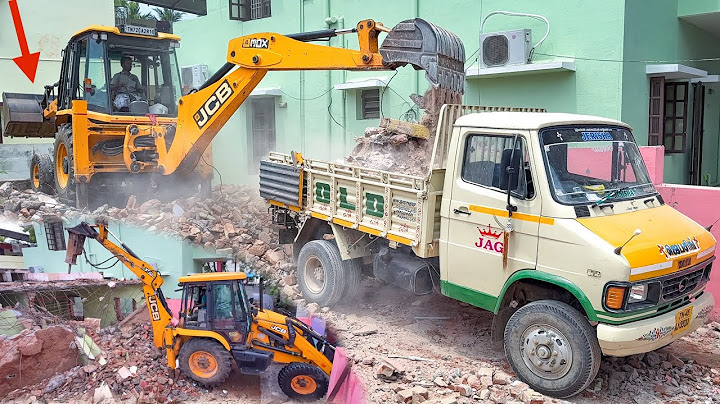 JCB 3DX old House Demolition and Loading to Disposal Building Debris for Build New House | Jcb truck
