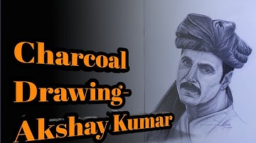 FAU-G man Akshay Kumar- Charcoal Drowing