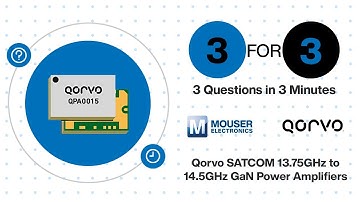 Qorvo SATCOM 13.75GHz to 14.5GHz GaN Power Amplifiers: 3 for 3 | Mouser Electronics