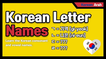 Korean Letter Names