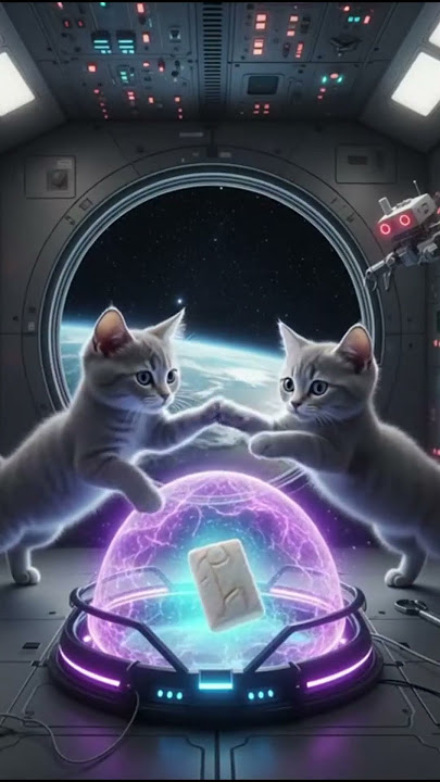 Will It Press the Trap? Astro-Kittens Discover a Mysterious Energy Field #cutecats #animals #kitten