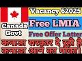 Job in Canada घर बैठे नौकरी प्राप्त करें!!Free LMIA &amp; Free Offer Latter For Canada Work Permit !!
