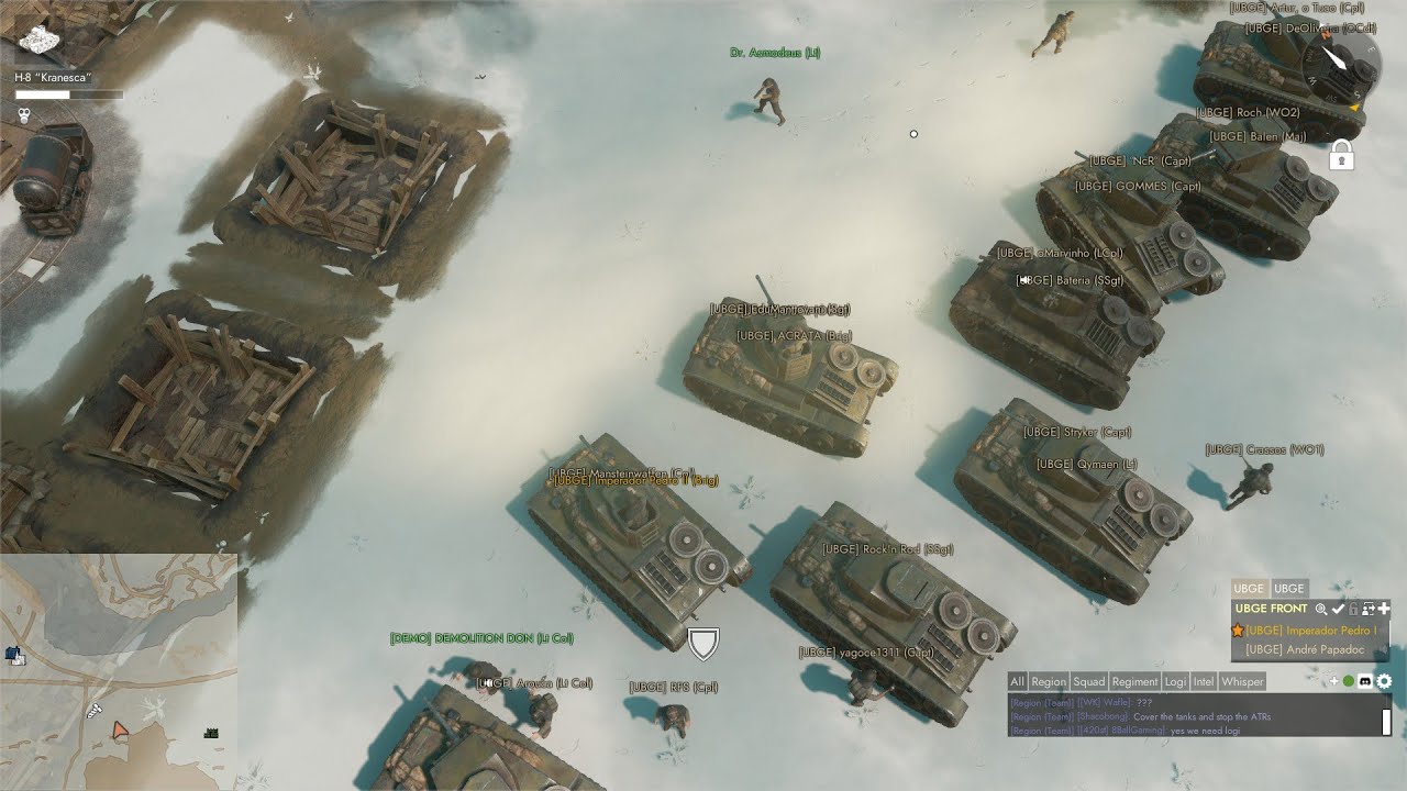 Cavalaria UBGE limpando wardens em Basin Sionnach - FOXHOLE NAVAL WARFARE