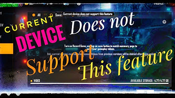 Current device does not support this feature || free fire reply option problem || original gamer 07