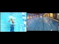 Dual analysis  left haydn freestyle swim 50m front  right martin front from above