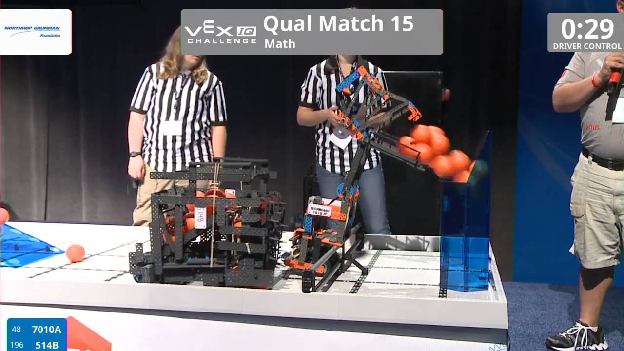 VEX Worlds 2016 - VEXIQ Middle School - Math - Qual 15 (7010A 514B) 111