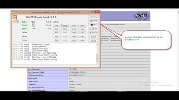 Xampp Download and Install to 64 bit windows 7/10