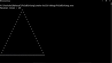14. Pola Dalam Bahasa C - Pola Segitiga Sama Sisi / Piramida (Kosong Tengah)