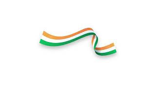 Dynamic Tricolour Ribbon Wave Animation | White Screen