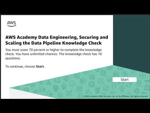 AWS Academy Data Engineering Module 5 Quiz 2025 - Securing and Scaling the Data Pipeline