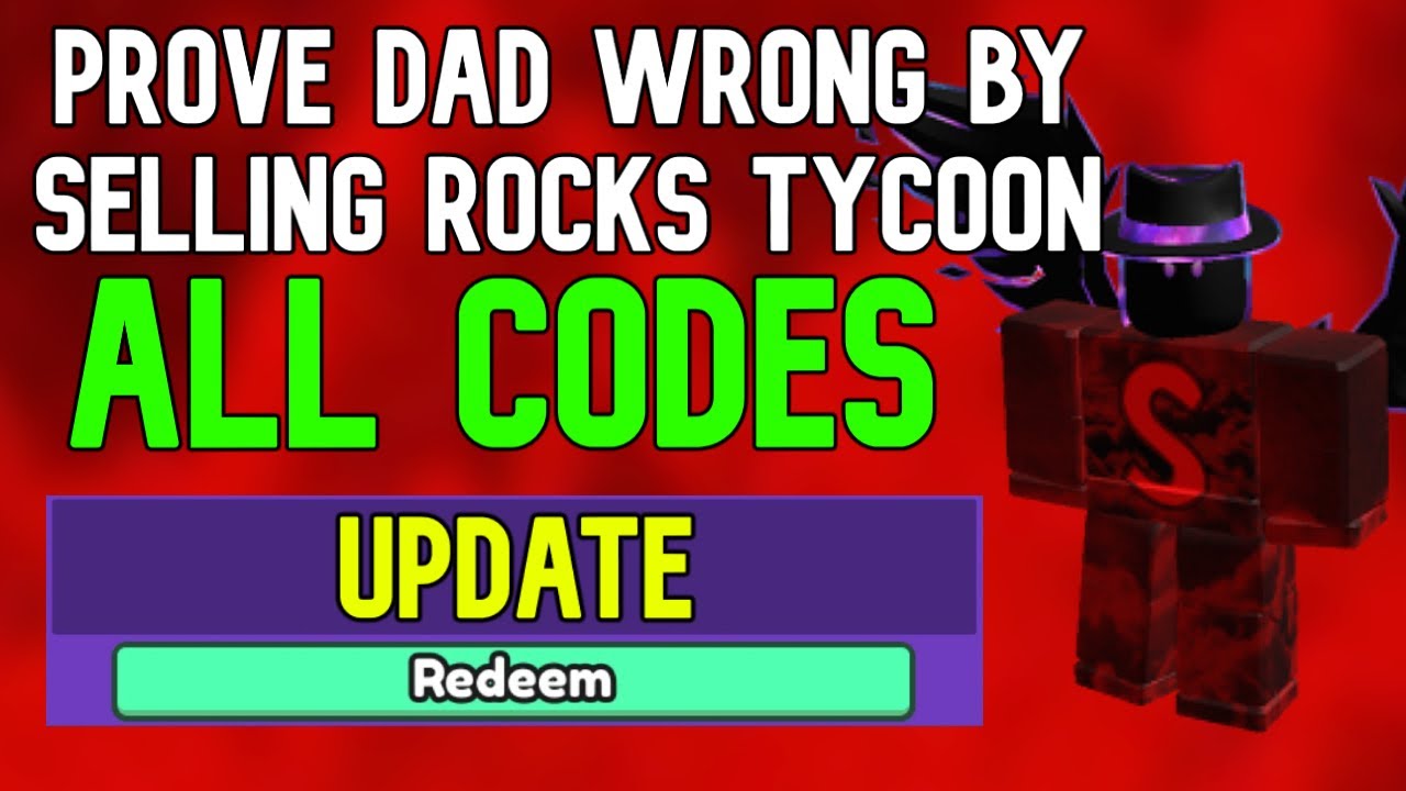 Roblox Prove Dad Wrong By Selling Rocks Tycoon Codes (December