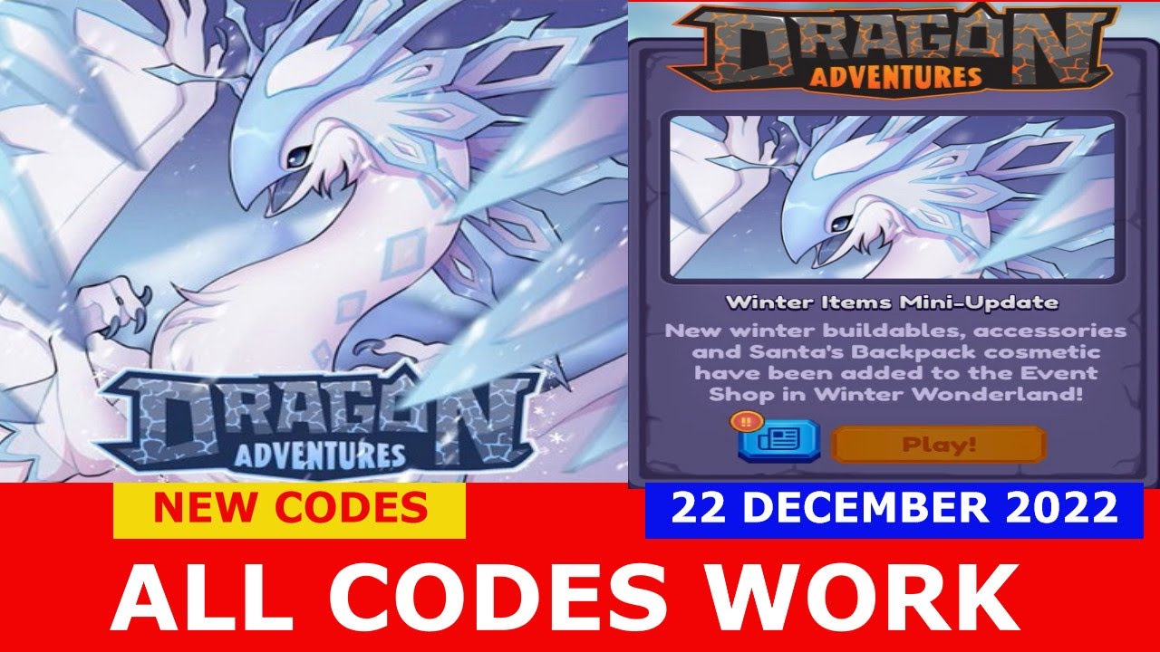 Roblox Dragon Adventures codes (December 2022) in 2023
