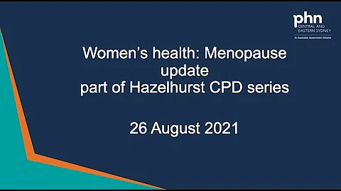 Womens health: Menopause Update with Dr Terri Fora...