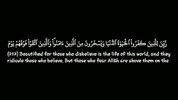 سورةالبقرة |الآيات {211-212}|القارئ: مشاري راشد العفاسي| قرآن خلفية سوداء | كروما