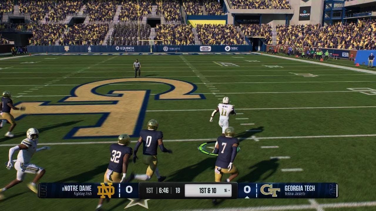 EA SPORTS College Football TECH VS NOTRE DAME YouTube