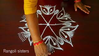 Diwali Special Rani 7Dots Kolam Easy Small Muggul