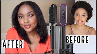 Trying Tymo Ring Hair Straightener on my Type 4 Natural Hair