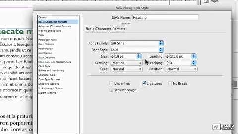 InDesign CS6 104: Working With Text - 6. Turning Formatted Text into a New Paragraph Style