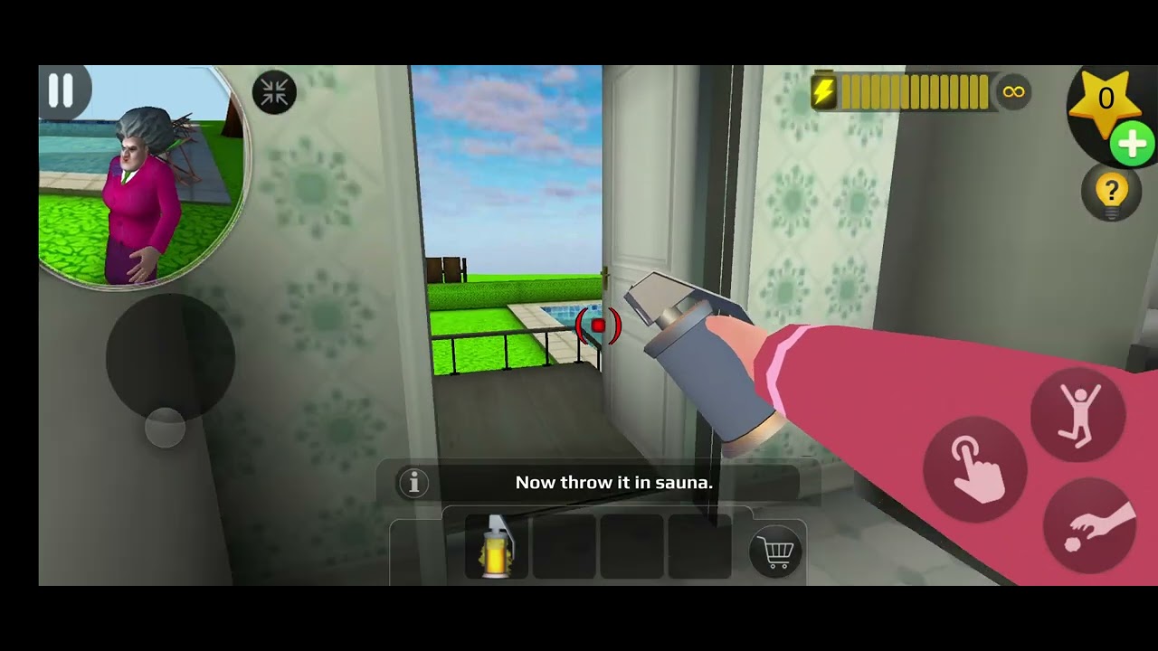 scary teacher 3d sauna bath - YouTube