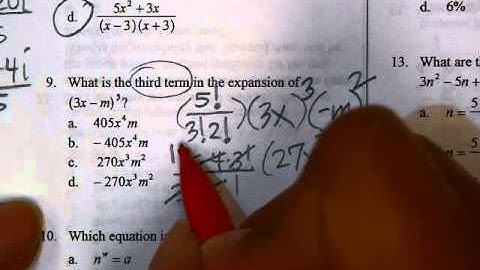 Algebra II Sem 2 Final Review  9,10,11