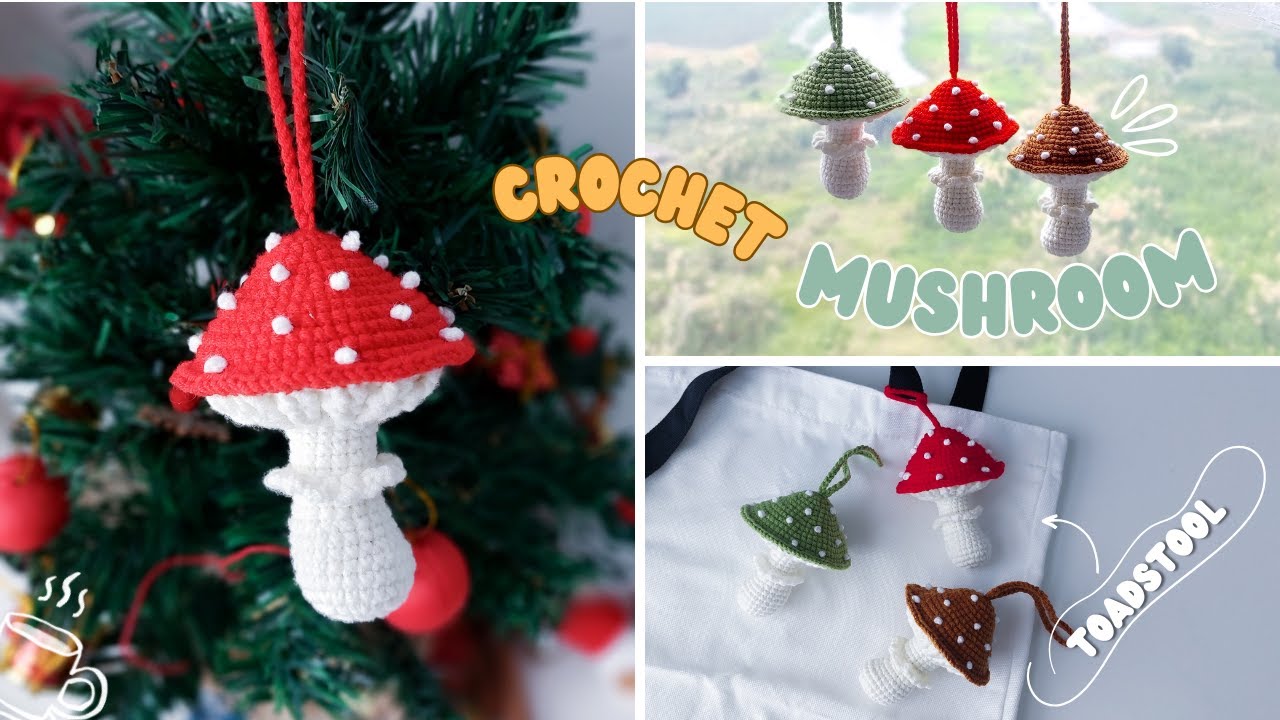 How to Crochet Mushroom 🍄 - Crochet Toadstool | NHÀ LEN