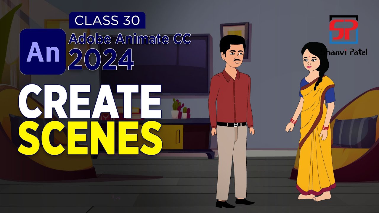 Adobe Animate CC 2024: Create scenes | 2D Animation | 2D Cartoon ...