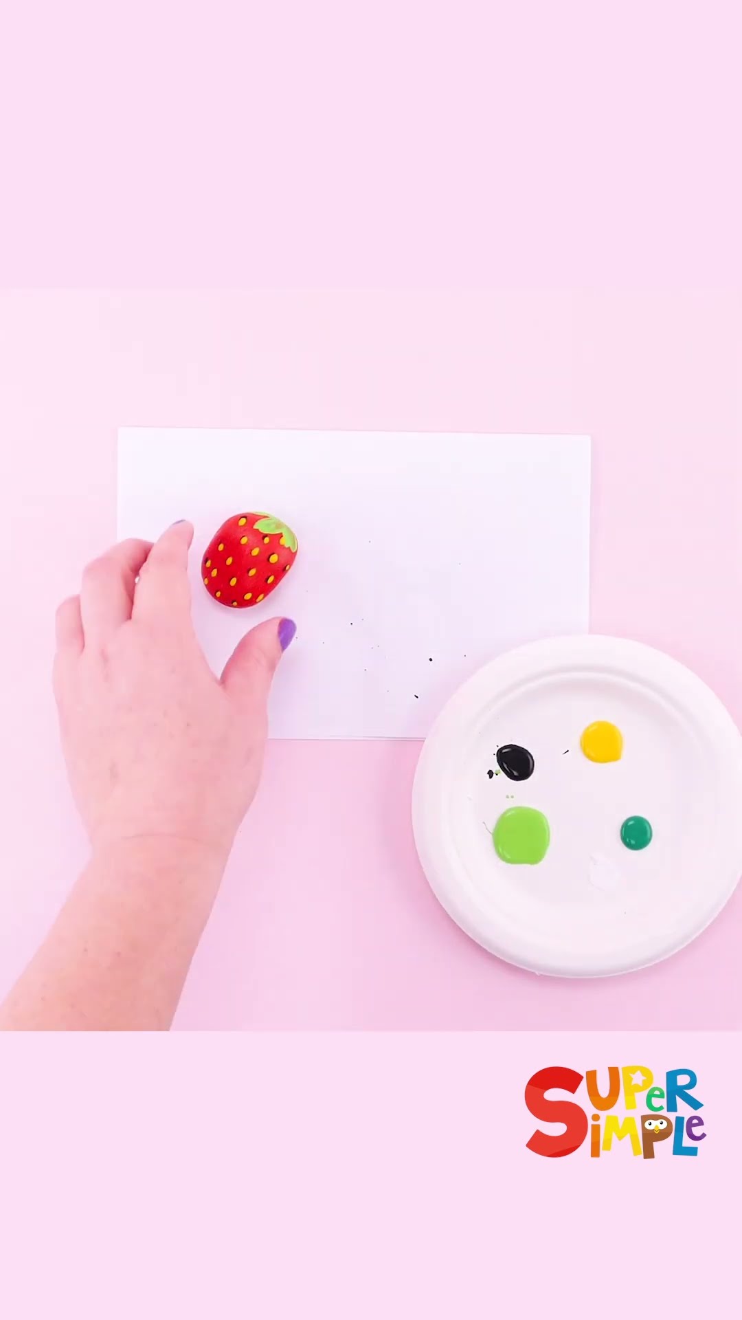 Strawberry Rocks ? #shorts #kidscrafts #supersimplecrafts