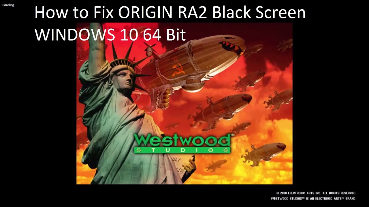 red alert 2 black screen origin