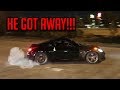 DRIFTERS RUN FROM COPS LEAVING CRAZY CAR SHOW!!!
