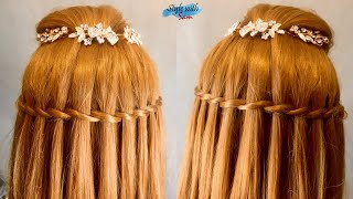 1 Minute Hairstyles | Waterfall Braid Hairstyle | Eid Hairstyles | Easy Hairstyles | Style with Sam