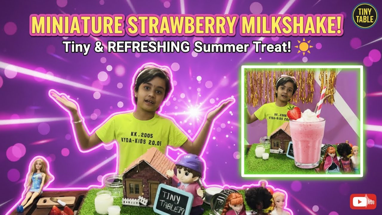 MINIATURE STRAWBERRY MILKSHAKE! 🥤 World's Smallest Summer Drink 