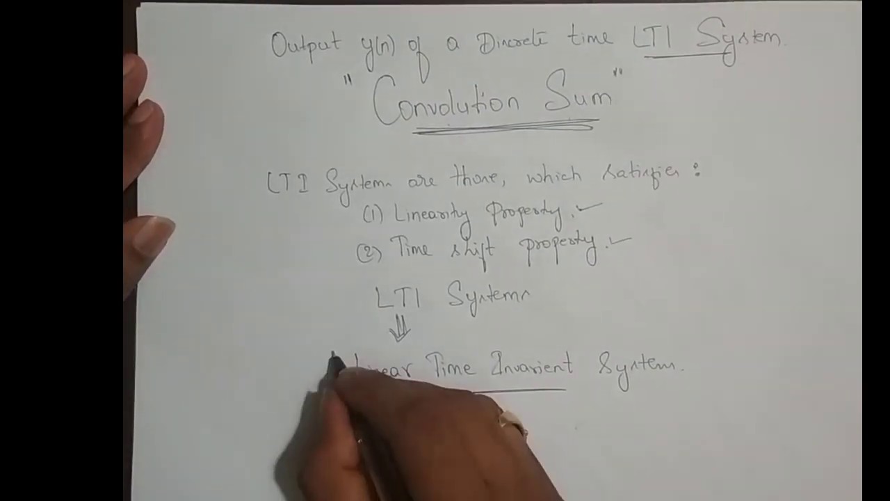 M2L24 - Deriving Output of a LTI system - Convolution Sum - YouTube