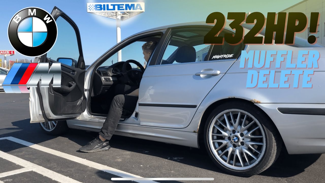 BMWE46 330i MSport Montage And Short DriveMuffler Delete! YouTube