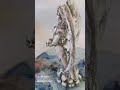 The statue of an angel with skulls in our performance \ SkullMaskCraft
