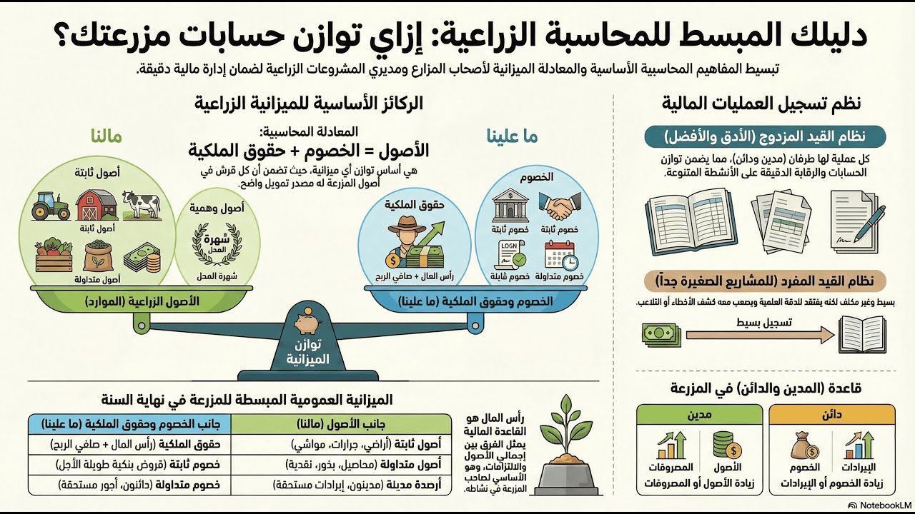 دليل المبادئ المحاسبية للمشاريع الزراعية شرح مبسط للباب الثالث