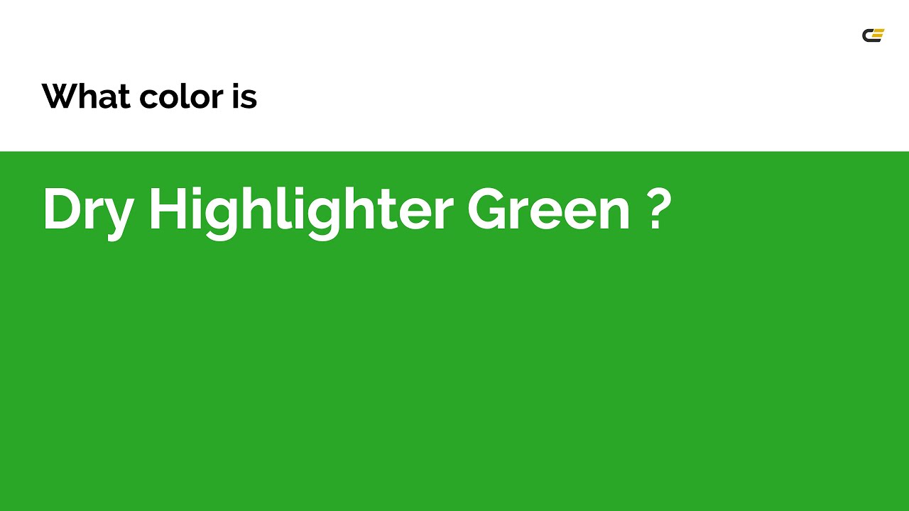 Dry Highlighter Green color 
