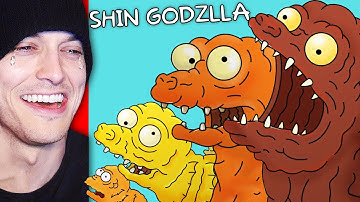 EVOLUTION of SHIN GODZILLA but in THE SIMPSONS!? (Reaction)