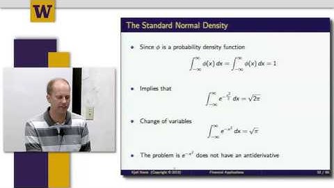 Mathematical Methods for Quantitative Finance 5 7 W4 7 – A Culturally Important Integral 1319