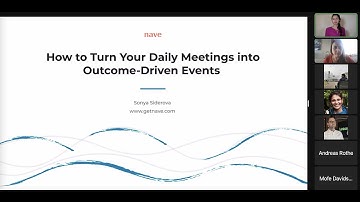 Sonya Siderova: How to Turn Your Daily Meetings into Outcome-Driven Events