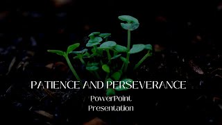 PowerPoint Presentation on Patience and Perseverance