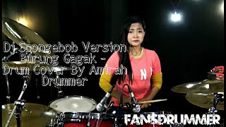 DJ Spongebob Versi Burung Gagak | Tik Tok | Drum Cover by Nur Amira Syahira Drummer Girl Malaysia